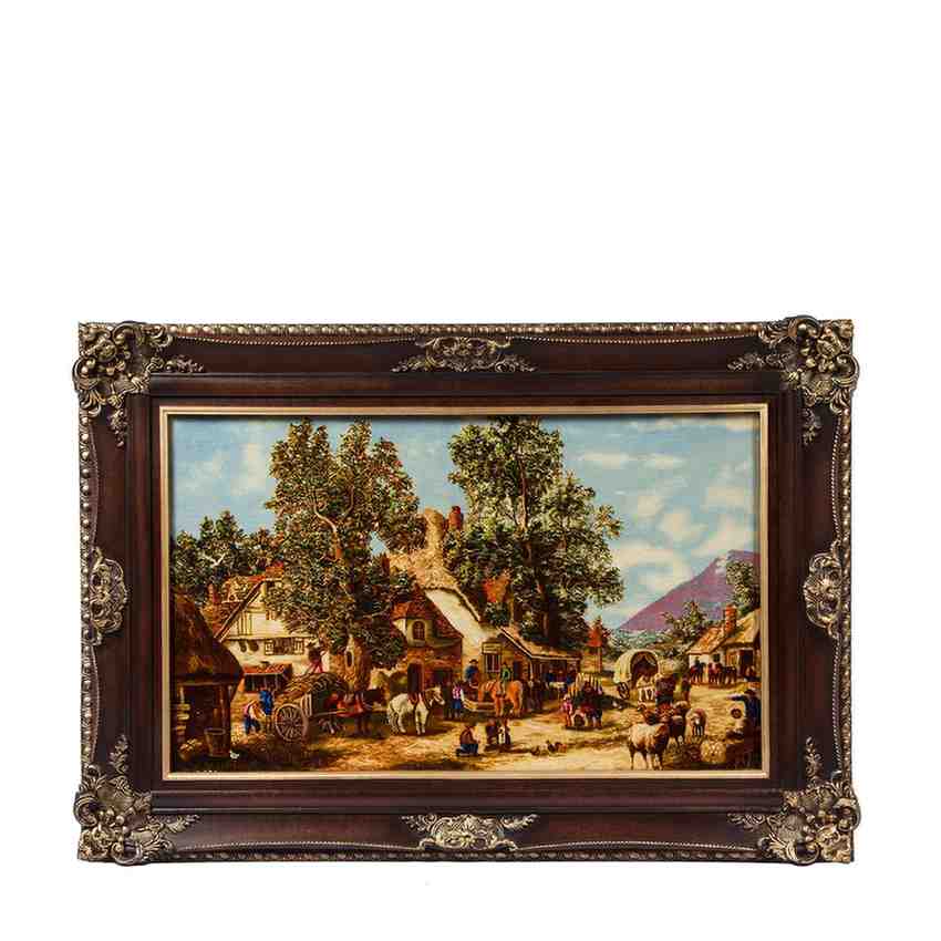 تصویر 2 از تابلو فرش قدیمی کوچ عشایر نوستالژیک و یادآور خاطرات دلنشین کودکی